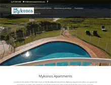 Tablet Screenshot of mykonosapartments.com